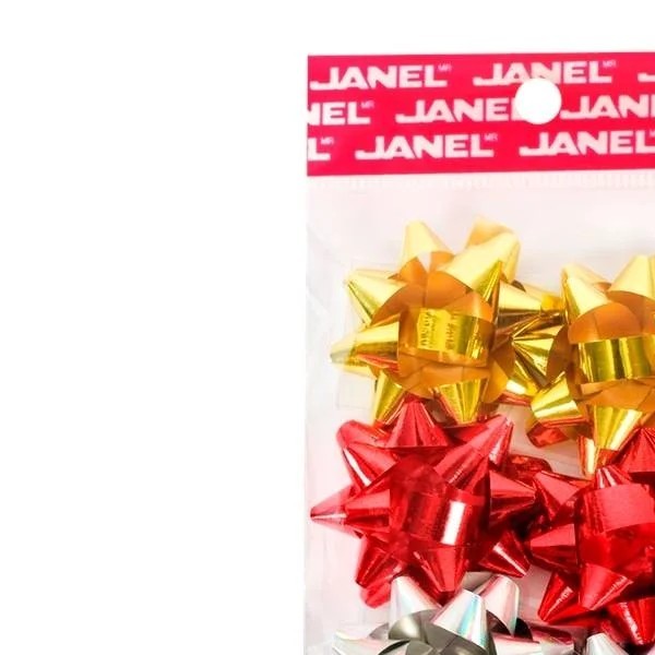 MOÑO ESTRELLA METALIC JUMBO COL.SURT 8 JANEL BOLSA C6 PZAS